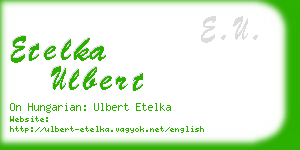 etelka ulbert business card